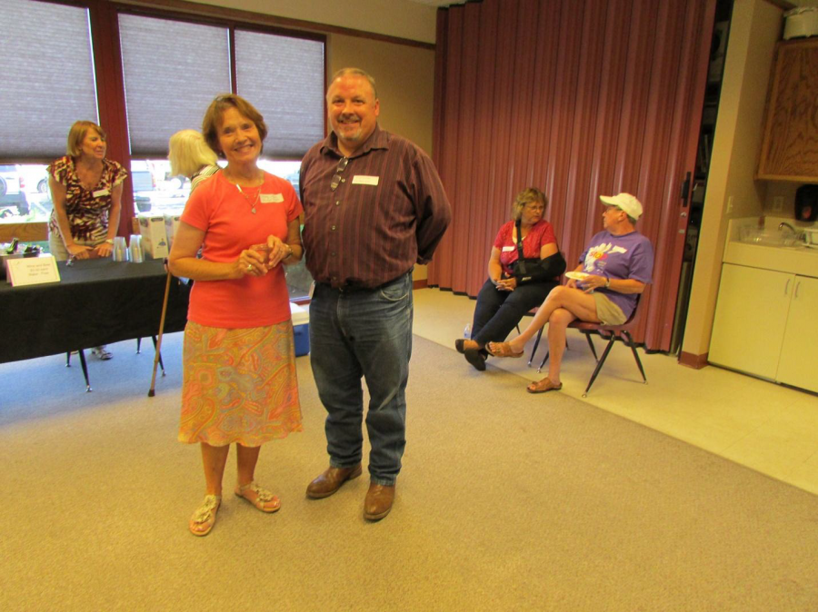 President of the Friends of the Dayton Valley Library, Marty Lewis, and Lyon County Commissioner Bob Hastings