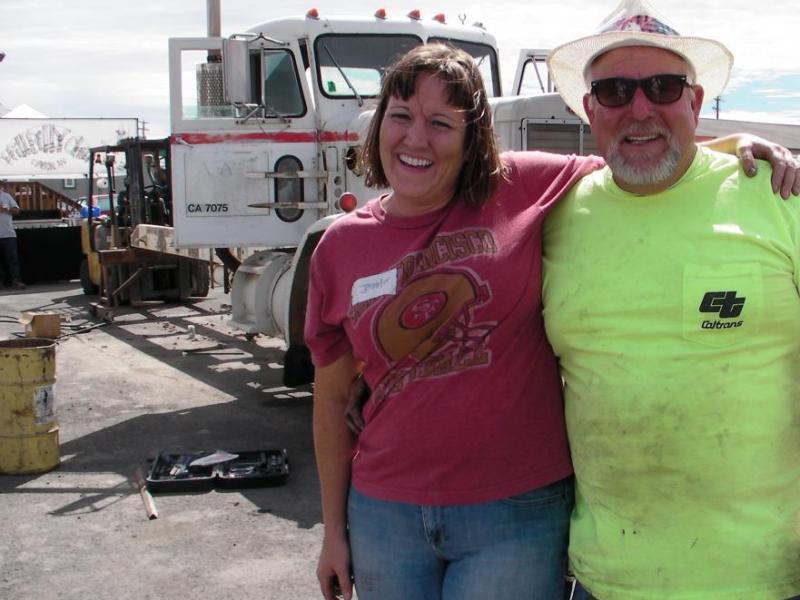 Jennifer King with her father John Jackson as the project unfolds.