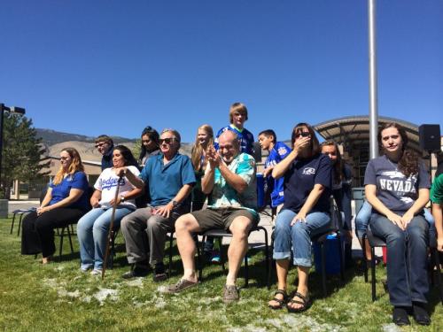 CMS 8th grade staff get soaked Friday for ALS.