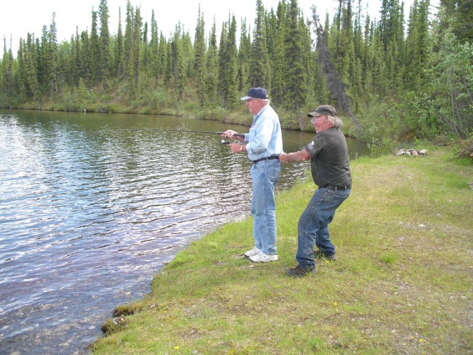 Don Quilici and Barry Drury of Watson Lake in the Yukon. Photo by Elaine Quilici