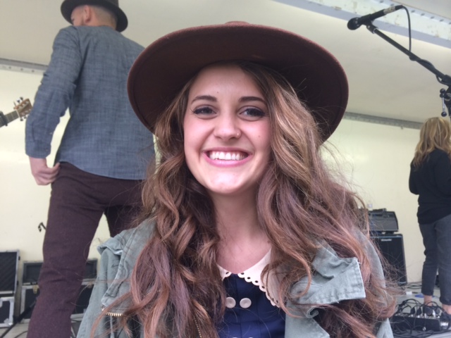 Stephanie Kulla performs with the band 'I am They' at Fall Fest.