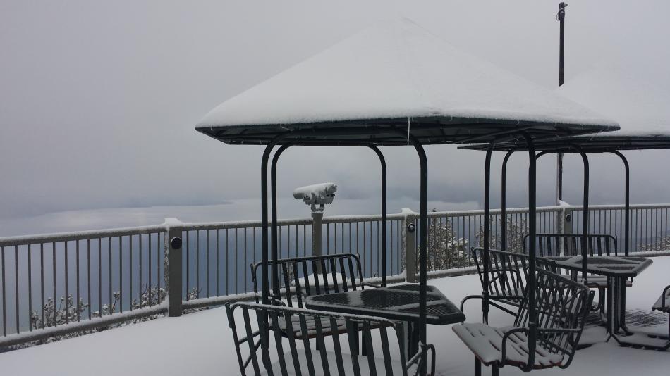 Mid-station deck Saturday morning from Heavenly. Courtesy of Heavenly Mountain Resort.