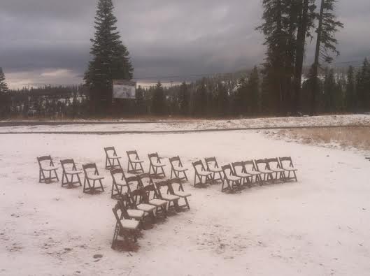 This photo taken Saturday is at the top of Northstar’s Zephyr Express chair lift.