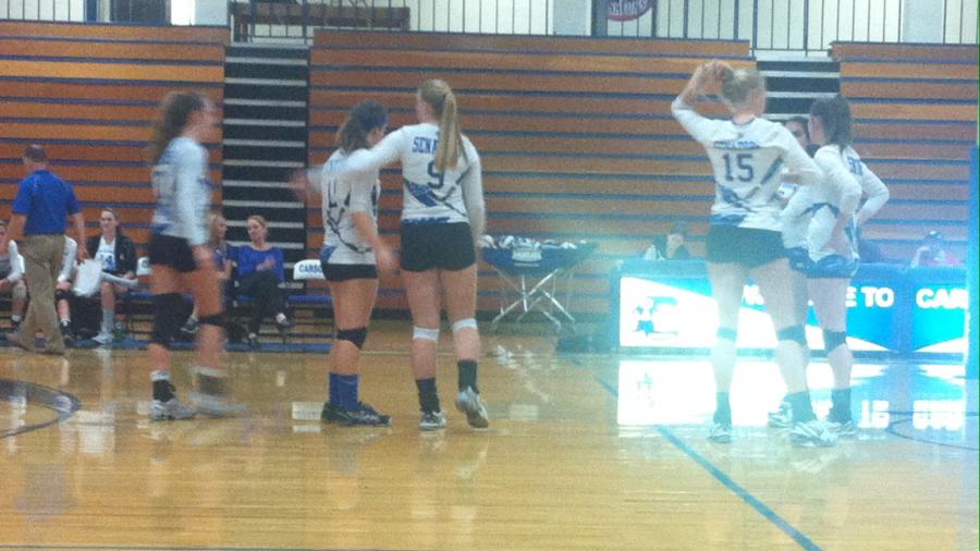 Getting ready to start the third set