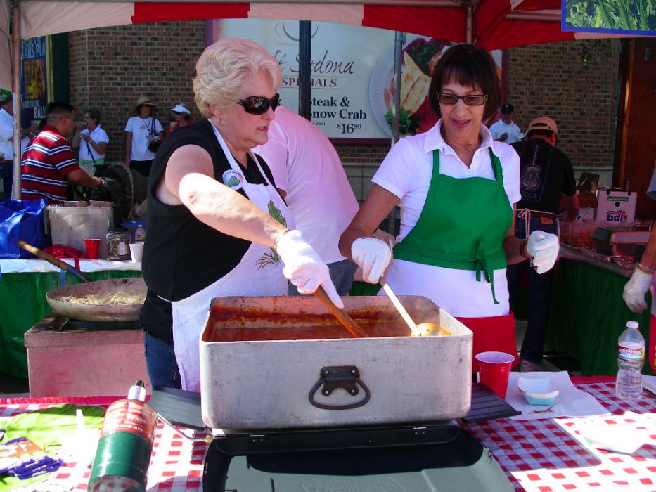 Contestants in the spaghetti sauce contest.  Photo by Elaine Quilici