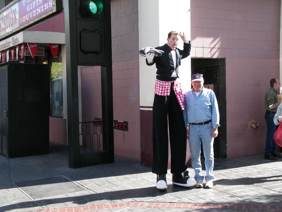 Little Donnie Q and an Italian waiter. Photo by Elaine Quilici