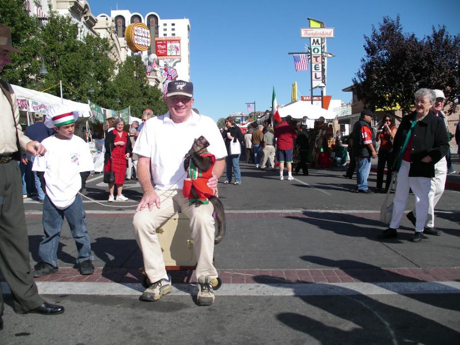 Don and a monkey. Photo by Elaine Quilici