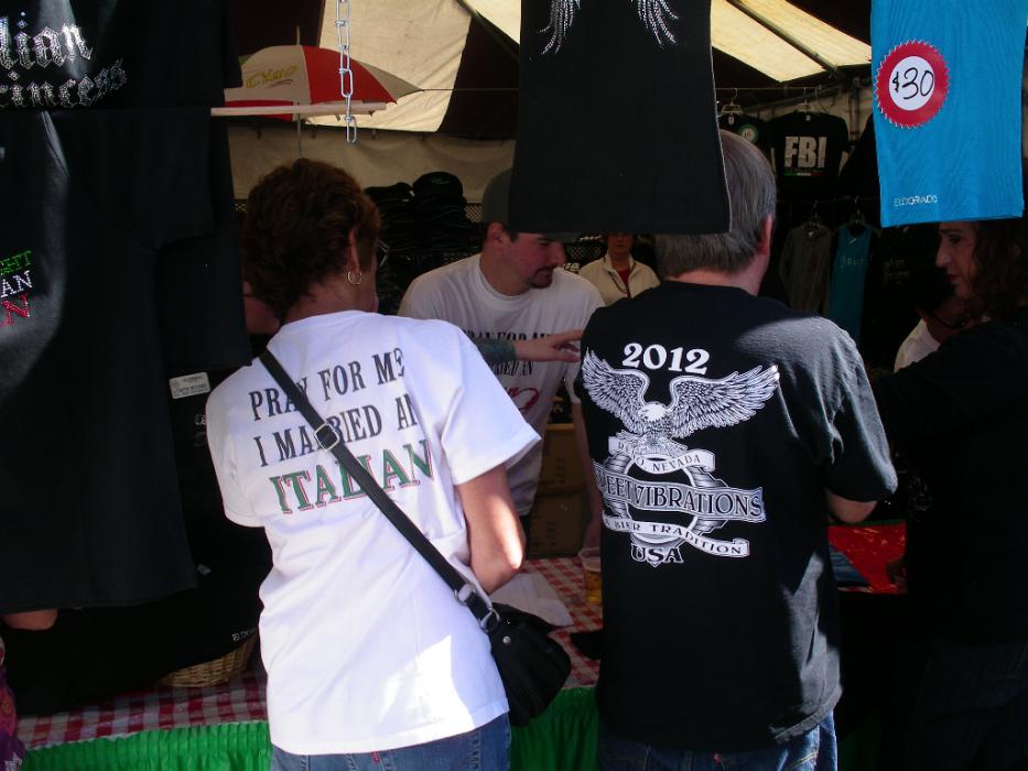 Elaine wearing her favorite T-Shirt.  Photo by Don Quilici