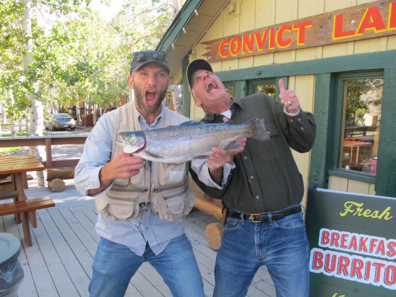 Hey Mom, look what we caught at Convict Lake. Photo courtesy of the Convict Lake Resort