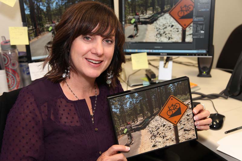 Julie Duewel, a public information officer with NDOT and her winning photo.