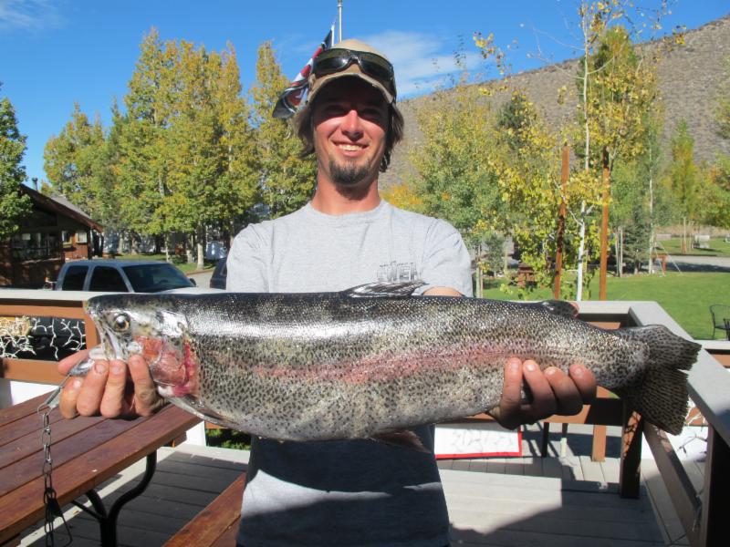 "Catch of the Week" is "Catch of  the Year" at Convict Lake. Photo courtesy of the Convict Lake Resort