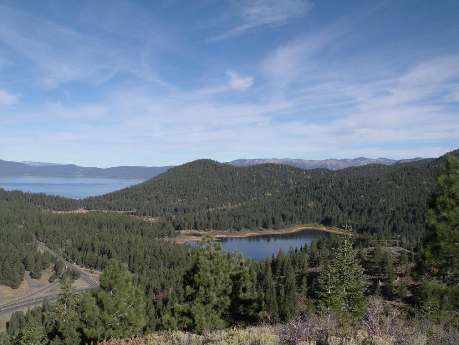 Spooner Junction, Spooner Lake and North Lake Tahoe. Photo by Don Quilici