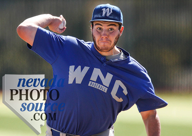 Freshman pitcher Kyle Johnson. Photo by Cathleen Allison
