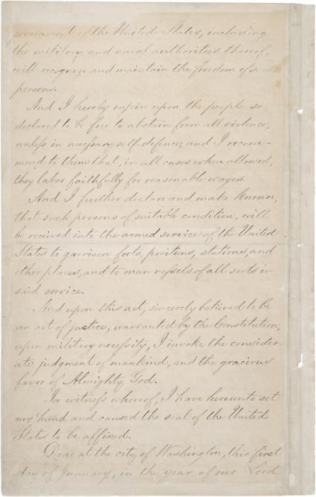 page 4 of the Emancipation Proclamation