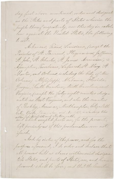 page 3 of the Emancipation Proclamation