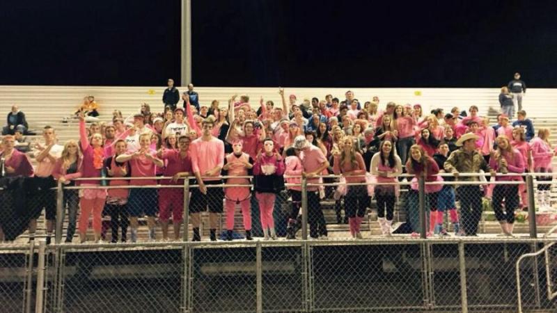 Carson fans wearing their pink.