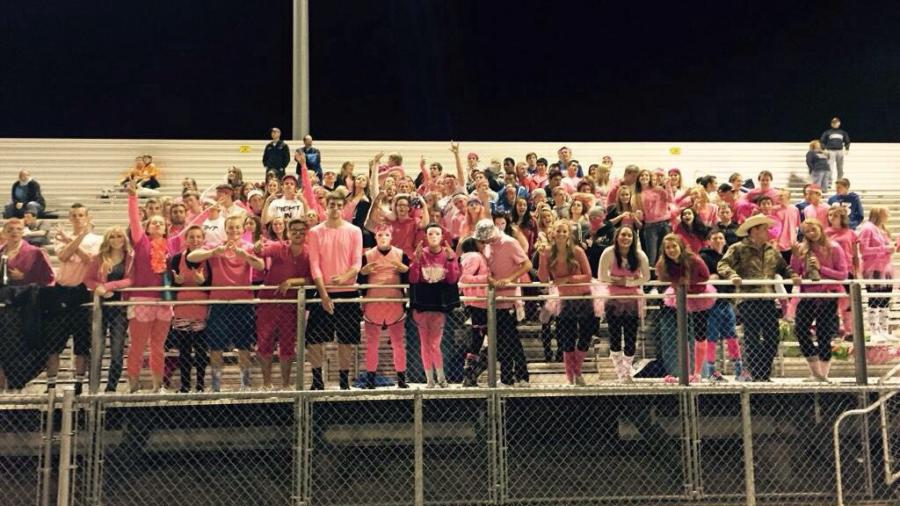 Carson fans wearing their pink.
