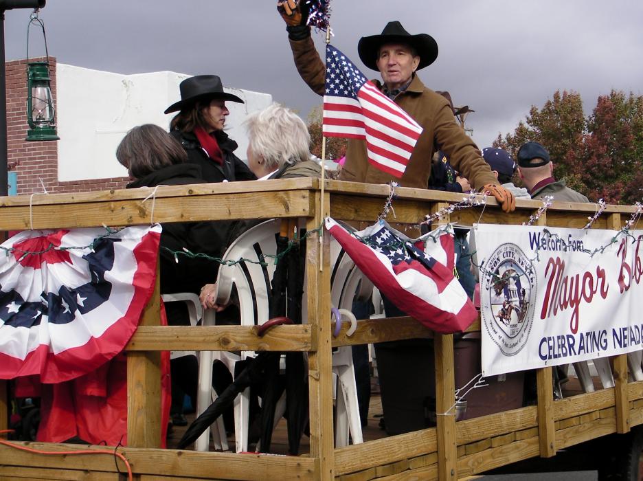 Carson City Mayor Bob Crowell in Saturday's Nevada Day Parade.