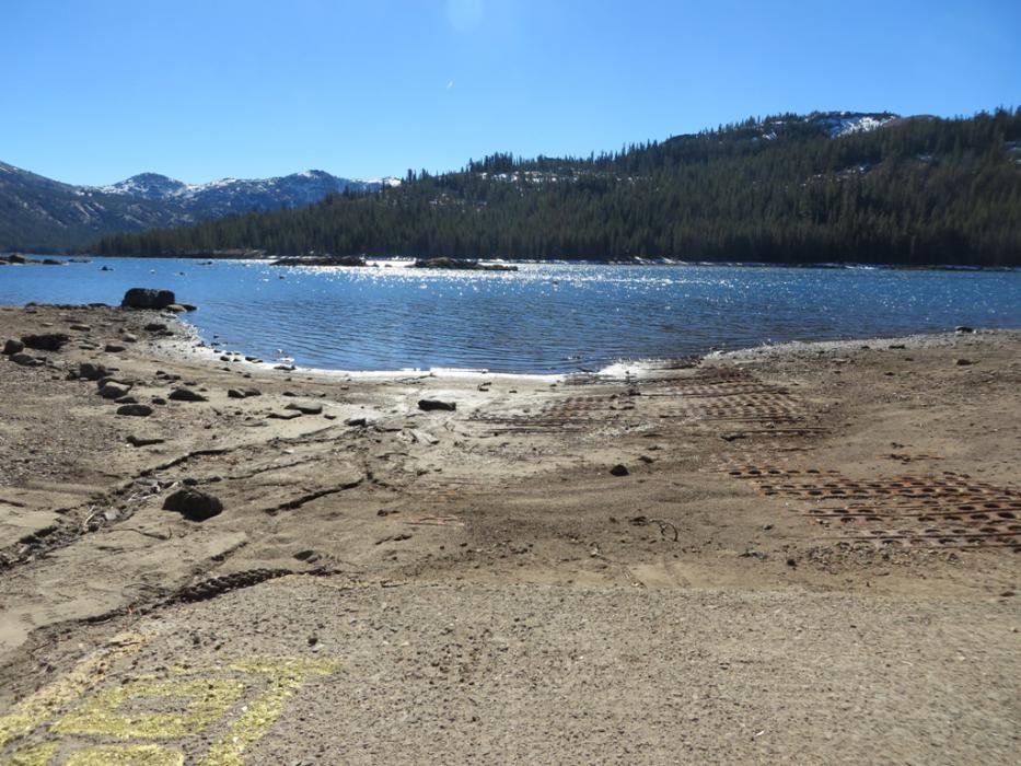Caples Lake Resort boat launch area. Photo by Elaine Quilici