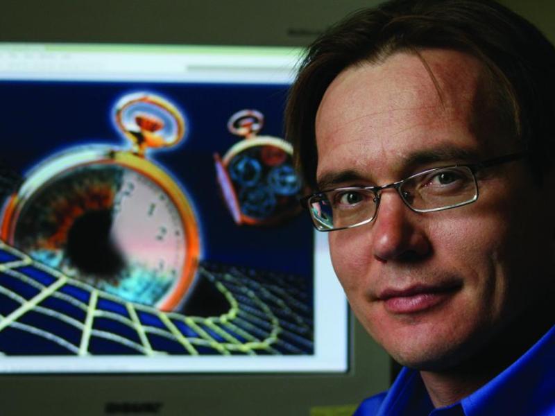 Quantum physicist Andrei Derevianko is proposing using networks of synchronized atomic clocks to detect dark matter.