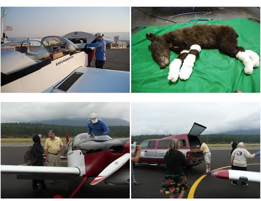 Cinder arriving at Lake Tahoe Airport on Aug. 4. Bill Inman was the pilot. Photos courtesy of LTWC