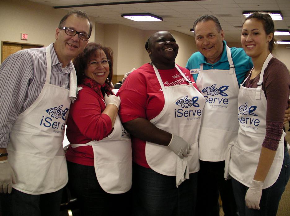 The Wells Fargo volunteer team.