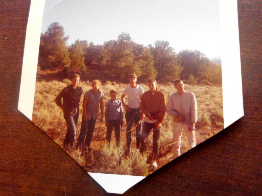 1965 hunting photo with Carson City friends Danny Ackerman is at the very far right. (Courtesy of John Warne).