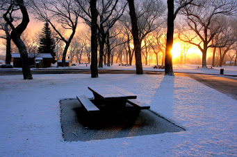 Mills Park, Carson City,  after a  Snowstorm...