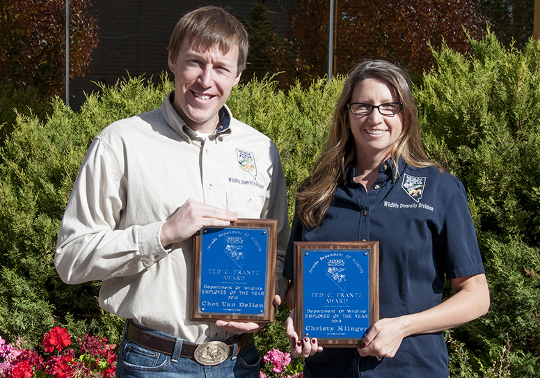 Chet Van Dellen and Christy Klinger are the NDOW award recipients.