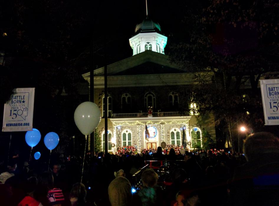This is the 150th year of statehood for Nevada and the 25th year for the Silver and Snowflake festival. Photo by T. Costa