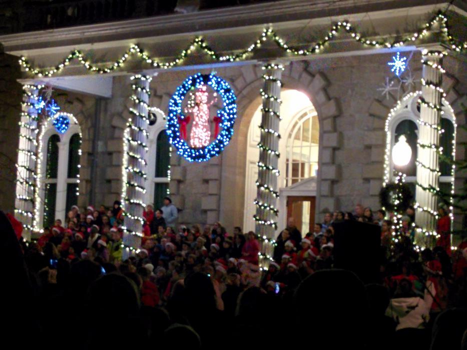 The Nevada State Capitol Building will remain illuminated at night through the holiday season. Photo by T. Costa