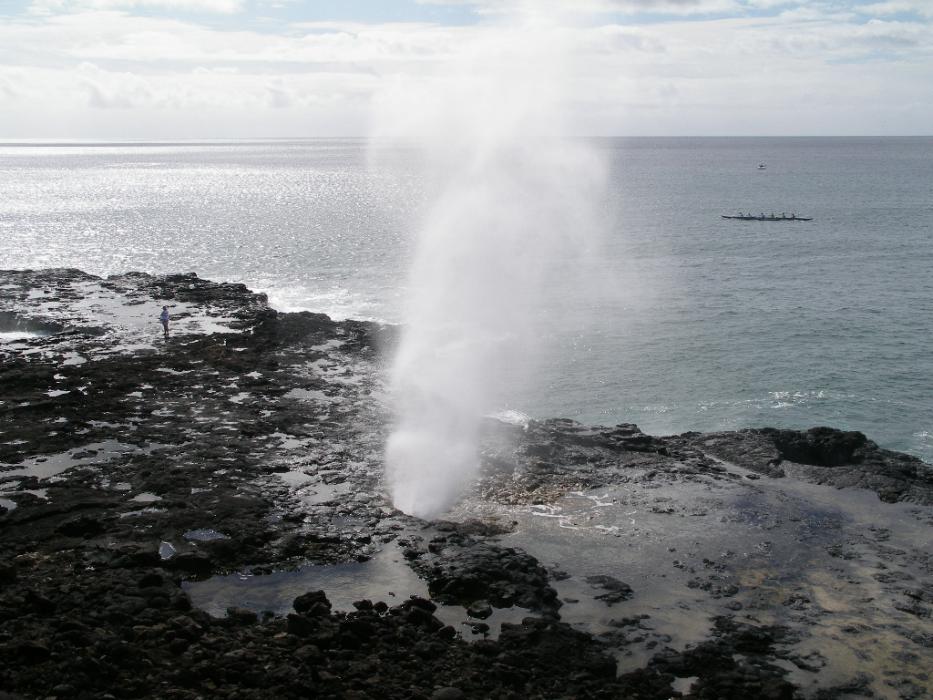 Spouting Horn at Kauai.  Photo by Don Quilici