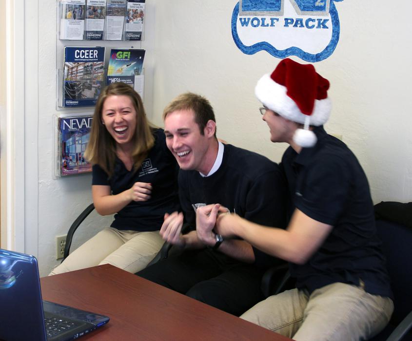 Disney Imagineering contest team members from UNR received the news via video that they made it to the finals.