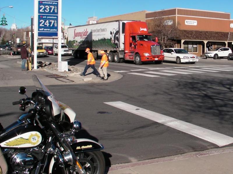Operations were conducted on the south and north ends of Carson Street on Tuesday.