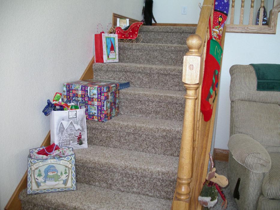 More presents and Christmas stockings.  Photo by Elaine Quilici