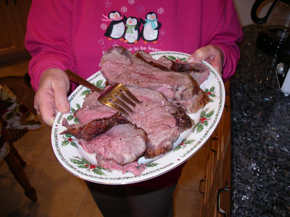 Prime Rib for Christmas Eve dinner.  Photo by Elaine Quilici