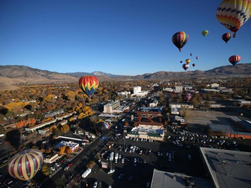 Nevada Day balloon launch celebrated annually in Carson City.