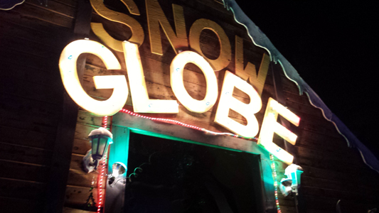 The entrance to an enclosed party spot