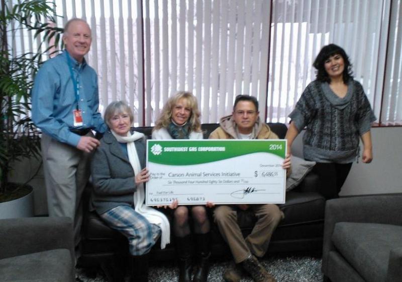 CASI receiving a generous donation from Southwest Gas