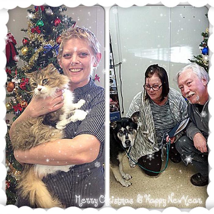 Way to go NHS Carson City! The kitty is our final adoption of 2014; the dog our first of 2015!
