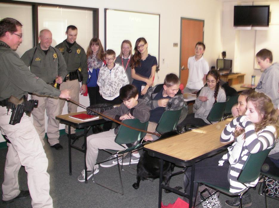 Deputies Brett Bindley, Darin Riggin, and Sean Palamar are K9 handlers.