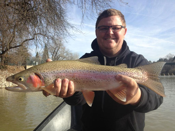 Fly fishing success on the Sacramento River.