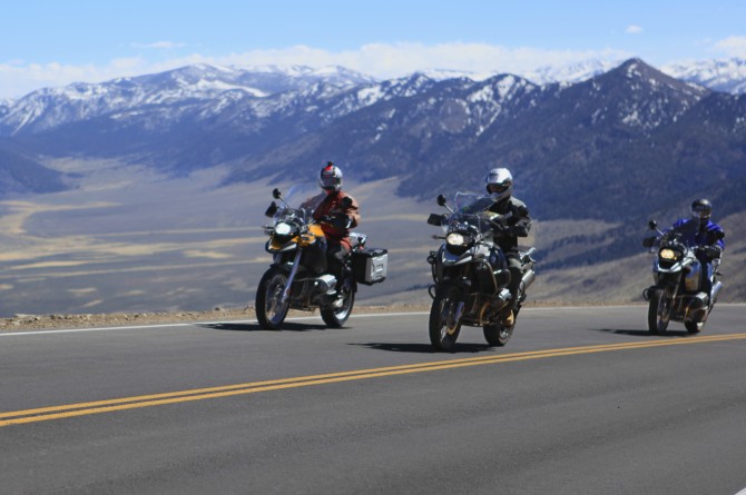 Riders on Monitor Pass in the Eastern Sierra. Photo courtesy of Carsontahoemoto.com