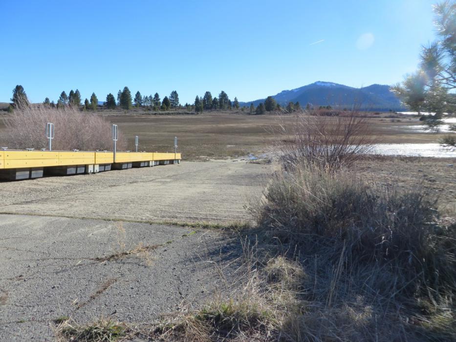 Lightning Tree boat ramp, high and dry. Photo by Elaine Quilici