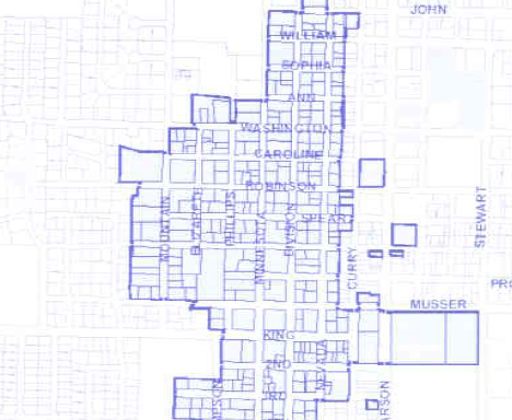 Map of Carson City Historic District