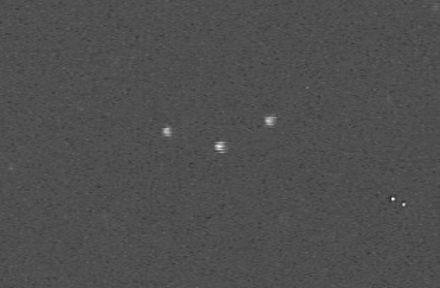 Red Sumner of the Jack C. Davis Observatory at Western Nevada College produced this still photo of the 2004 BL86 asteroid.