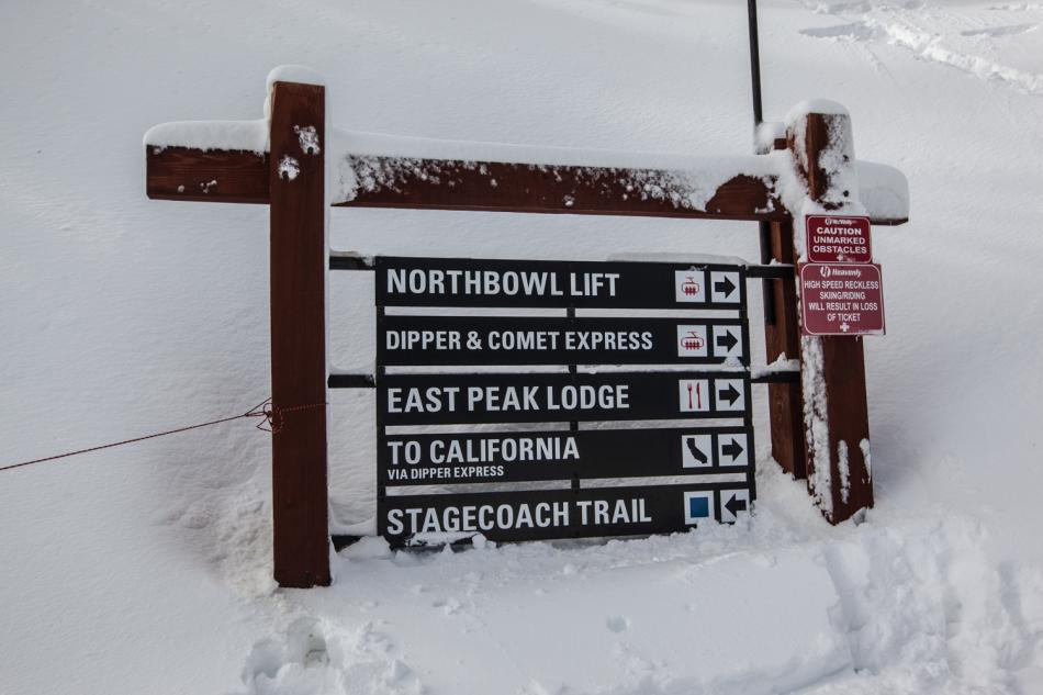 Enough snow was generated at Lake Tahoe's Heavenly to open up two new runs.