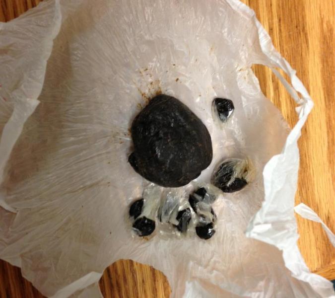 Chunks of heroin confiscated after a Carson City sheriff's SET operation Saturday.