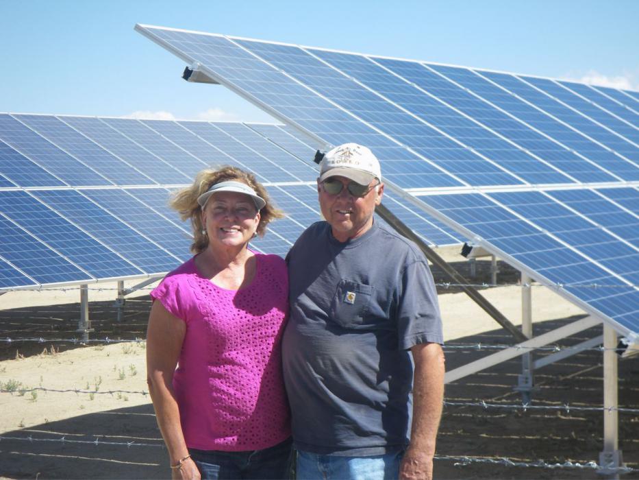 Dianne and Lee Hutchens used a REAP grant to help them build a solar array on their ranch outside of Austin, Nev.