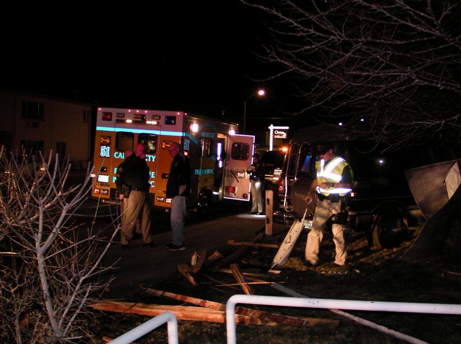 The accident happened at around 6:50 p.m. in the 1400 block of North Carson Street.